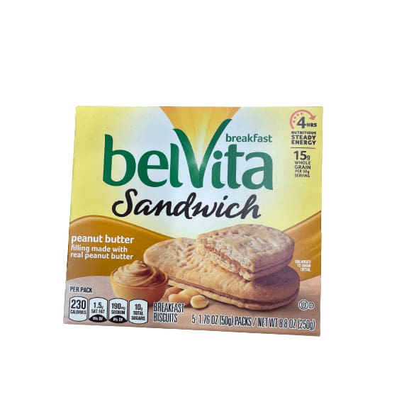 belVita belVita Sandwich Breakfast Biscuits, Multiple Choice Flavor, 5 Packs (2 Sandwiches Per Pack), 8.8 oz