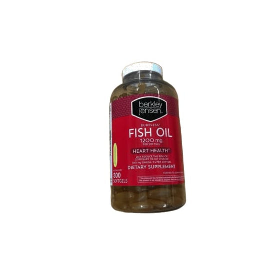 Berkley Jensen Burpless Fish Oil 1200mg, 300 Count - ShelHealth.Com