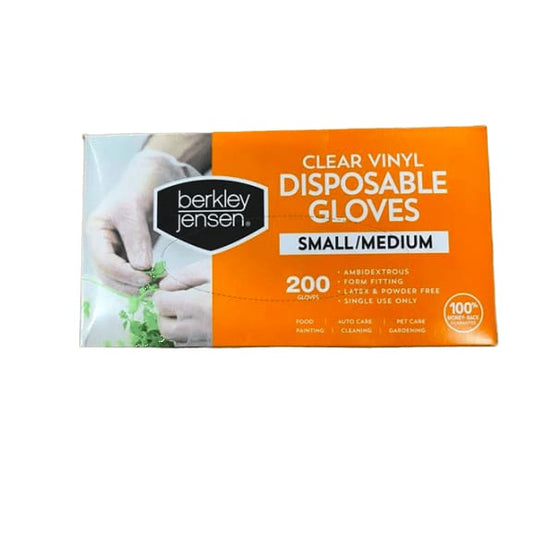 berkley jensen Clear vinyl Disposable Gloves, Small/Medium, 200 Count - ShelHealth.Com