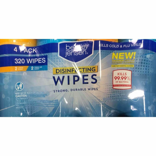 Berkley Jensen Disinfecting Wipes, 4 pk./80 ct. - ShelHealth.Com