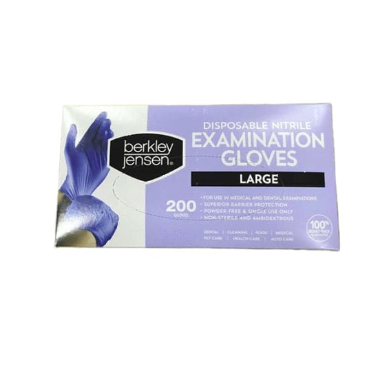 berkley jensen Disposable Nitrile Examination Gloves, Large, 200 Count - ShelHealth.Com