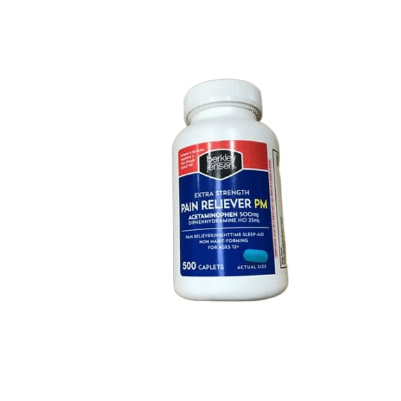 Berkley Jensen Extra Strength Non-Aspirin Pm Caplets, 500 Count - ShelHealth.Com