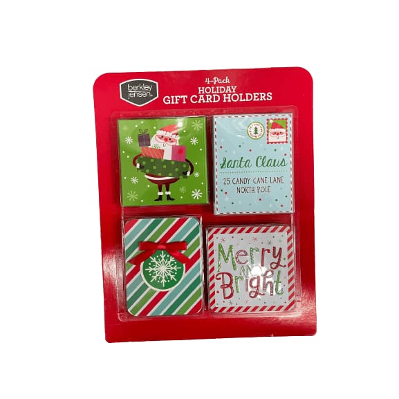 berkley jensen berkley jensen Holiday Gift Card Holders, Variety Pack, 4-Pack