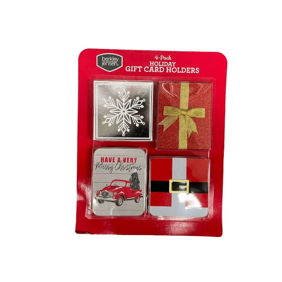 berkley jensen berkley jensen Holiday Gift Card Holders, Variety Pack, 4-Pack