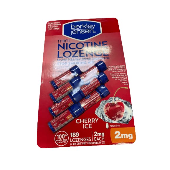 berkley jensen berkley jensen Mini Nicotine Polacrilex Lozenge, 189 Lozenges, 2mg (Nicotine)