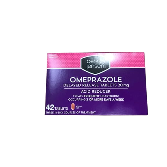 Berkley & Jensen Omeprazole Acid Reducer Tablets 20mg, 42 ct. - ShelHealth.Com