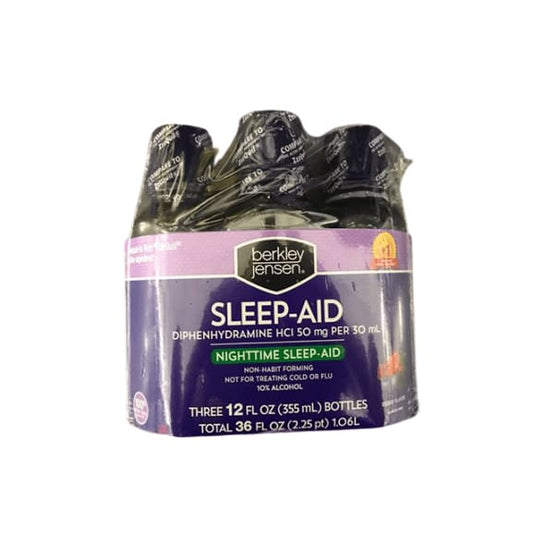 Berkley Jensen's Night Time Sleep Aid Liquid, 3 pack - ShelHealth.Com