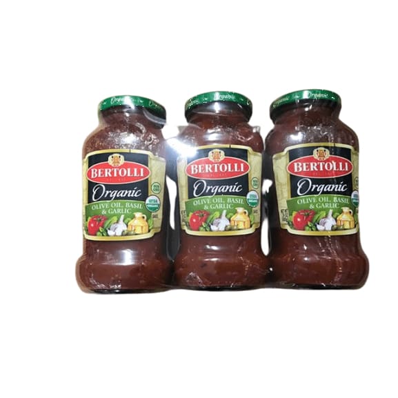 Bertolli - Olive Oil, Basil, & Garlic Organic Sauce 24 oz - 3 Pack - ShelHealth.Com