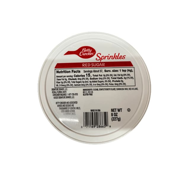 Betty Crocker Betty Crocker Sugar Decors -  Red Sugar - 8 oz.