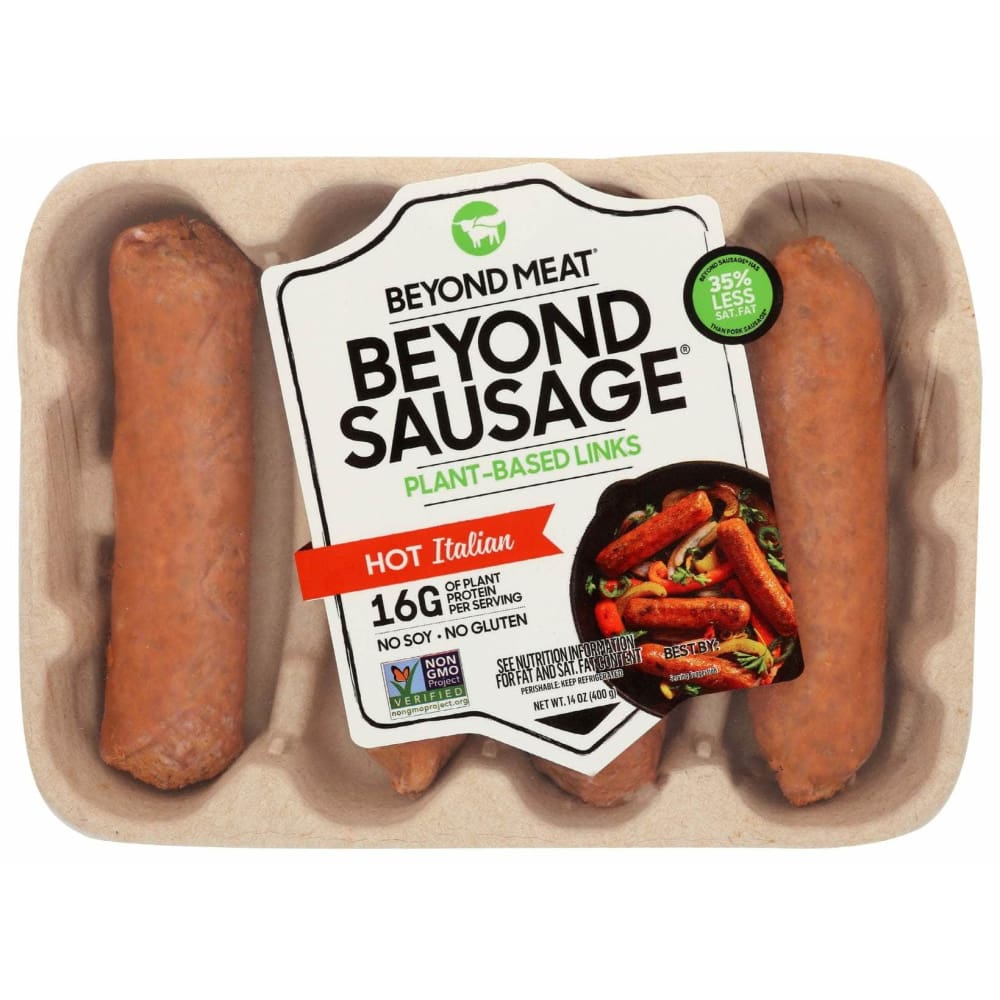 Beyond Meat Grocery > Frozen BEYOND MEAT Beyond Sausage Hot Italian Plant Based Links, 14 oz