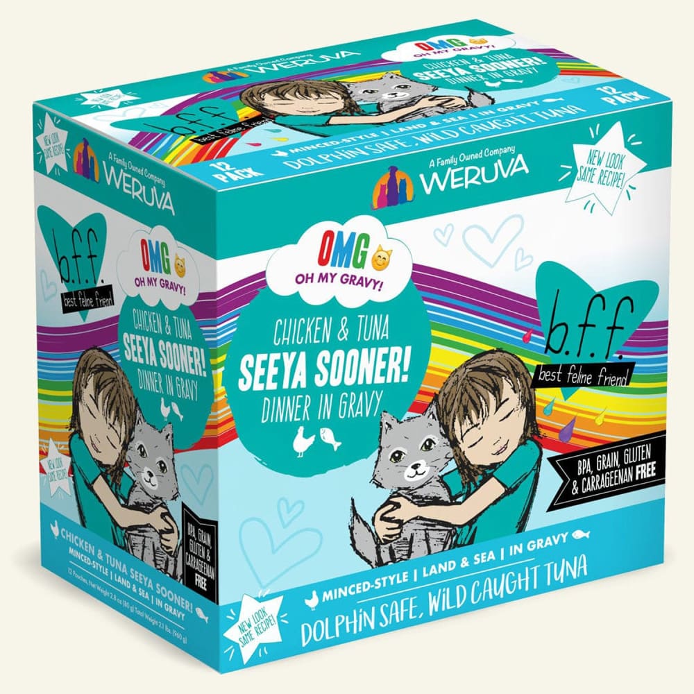 BFF Cat Omg Chicken and Tuna Dinner in Gravy 2.8oz. (Case Of 12) - Pet Supplies - BFF