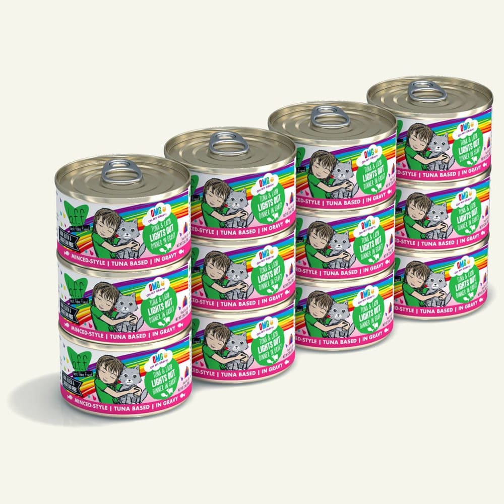 BFF Cat Omg Duck and Tuna Lots-O-Luck! Dinner in Gravy 2.8oz. (Case Of 12) - Pet Supplies - BFF
