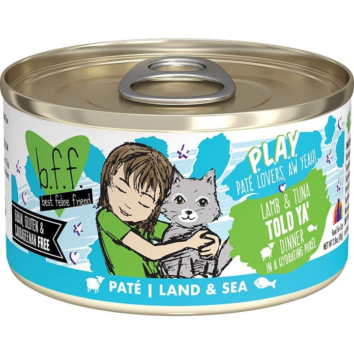BFF Cat Play Lamb and Tuna Told Ya Lamb and Tuna Dinner 2.8oz. (Case Of 12) - Pet Supplies - BFF