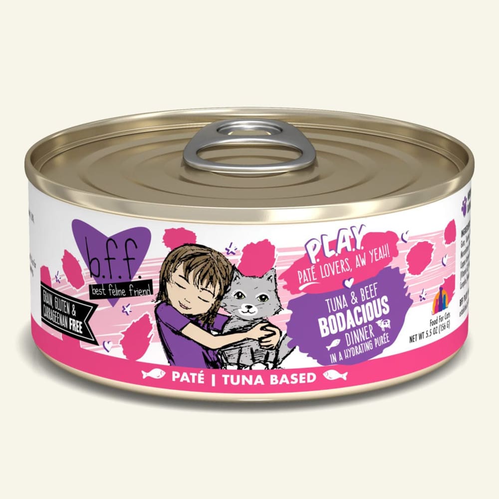 BFF Cat Play Tuna and Beef Bodacious Dinner 5.5oz.(Case Of 8) - Pet Supplies - BFF