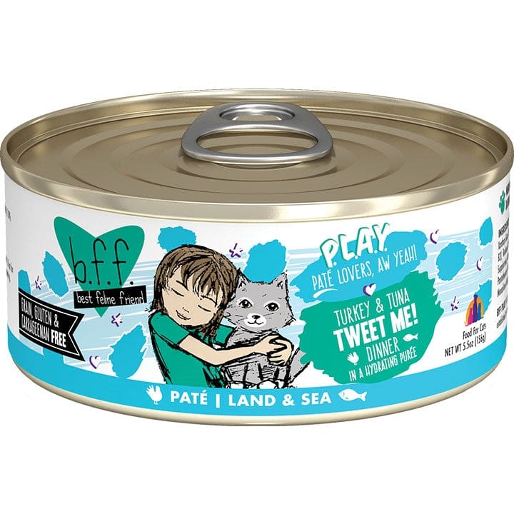 BFF Cat Play Turkey and Tuna Tweet Me! Dinner 5.5oz. (Case Of 8) - Pet Supplies - BFF