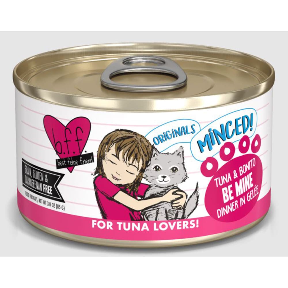BFF Cat Tuna and Bonito Be Mine Dinner in Gele 3oz. (Case Of 24) - Pet Supplies - BFF