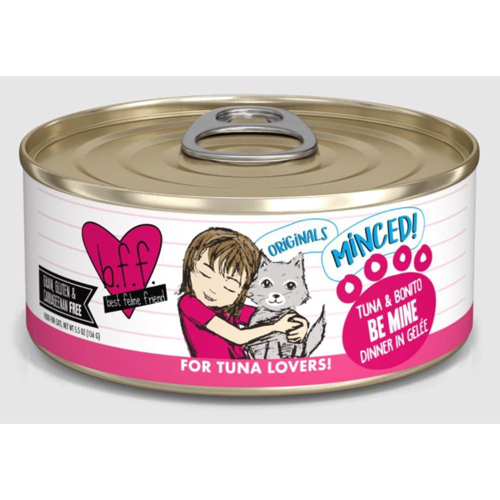BFF Cat Tuna and Bonito Be Mine Dinner in Gele 5.5oz. (Case Of 24) - Pet Supplies - BFF