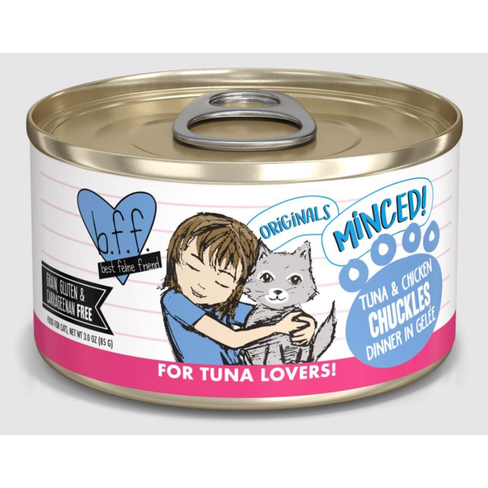 BFF Cat Tuna and Chicken Chuckles Dinner in Gele 5.5oz. (Case Of 24) - Pet Supplies - BFF