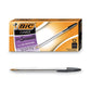 BIC Cristal Xtra Smooth Ballpoint Pen Stick Medium 1 Mm Black Ink Clear Barrel Dozen - School Supplies - BIC®