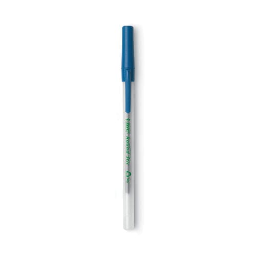 BIC Ecolutions Round Stic Ballpoint Pen Value Pack Stick Medium 1 Mm Blue Ink Clear Barrel 50/pack - School Supplies - BIC®