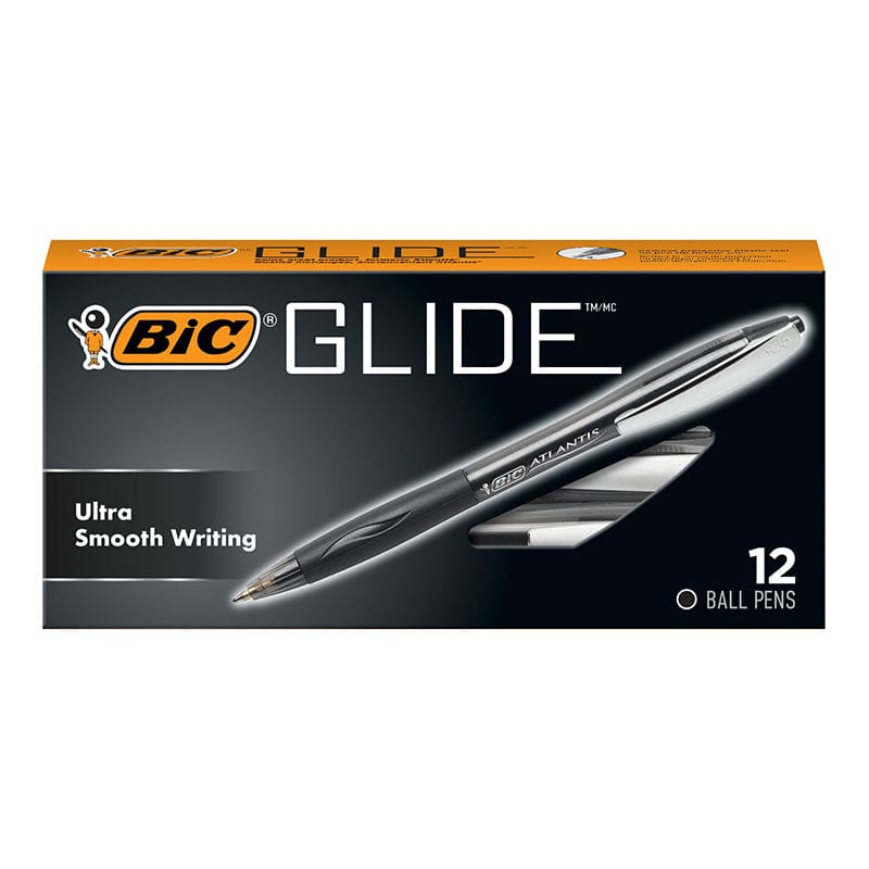 Bic Glide Ball Pen Med Black 12/Pk (Pack of 2) - Pens - Bic Usa Inc