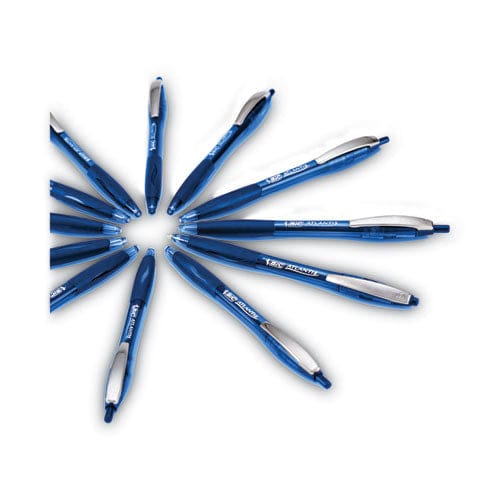BIC Glide Ballpoint Pen Retractable Medium 1 Mm Blue Ink Blue Barrel Dozen - School Supplies - BIC®