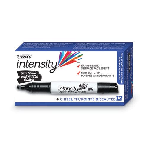 BIC Intensity Low Odor Chisel Tip Dry Erase Marker Broad Chisel Tip Black Dozen - School Supplies - BIC®
