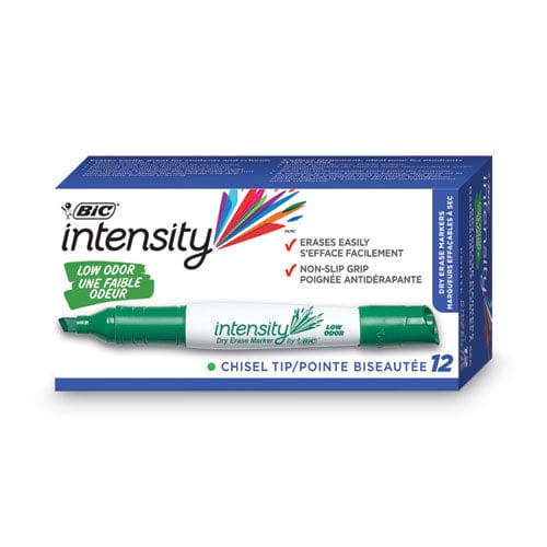BIC Intensity Low Odor Chisel Tip Dry Erase Marker Broad Chisel Tip Green Dozen - School Supplies - BIC®