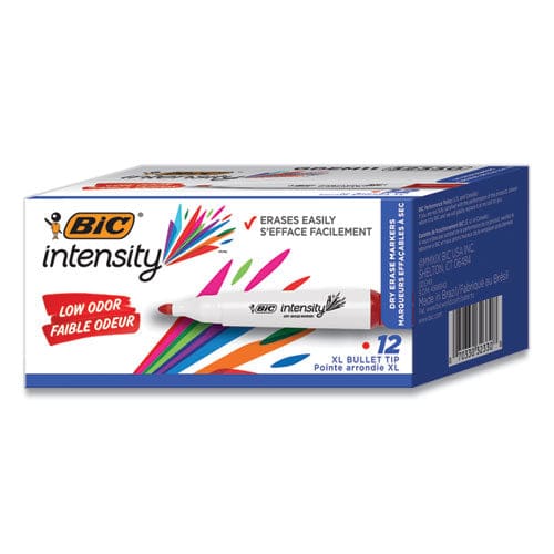 BIC Intensity Low Odor Chisel Tip Dry Erase Marker Extra-broad Bullet Tip Red Dozen - School Supplies - BIC®