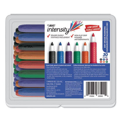 BIC Intensity Low Odor Fine Point Dry Erase Marker Value Pack Fine Bullet Tip Assorted Colors 30/set - School Supplies - BIC®