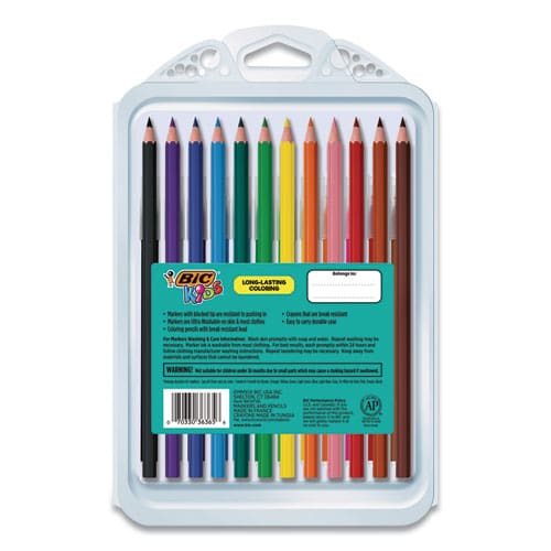 BIC Kids Coloring Combo Pack In Durable Case 12 Each: Colored Pencils Crayons Markers - School Supplies - BIC®