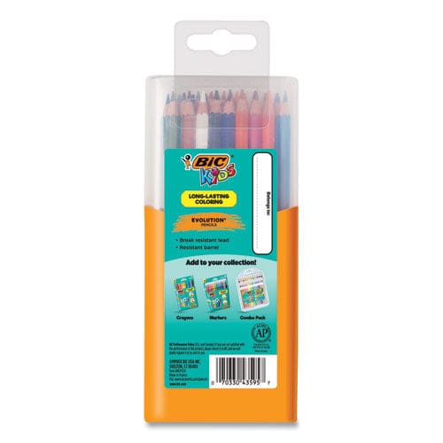 BIC Kids Coloring Pencils In Plastic Case 0.7 Mm Hb2 (#2) Assorted Lead Assorted Barrel Colors 24/pack - School Supplies - BIC®