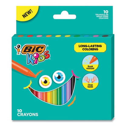 BIC Kids Coloring Triangle Crayons 10 Assorted Colors 10/pack - School Supplies - BIC®