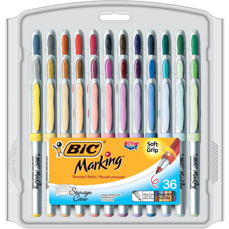 Bic Marking Permanent Markers 36Pk Ultra Fine Point Asstd Color - Markers - Bic Usa Inc