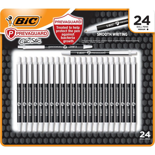 BIC Prevaguard Anti-Microbial Retractable Ballpoint Pen (24 ct.) - Shop by Age: 6th - 12th - BIC