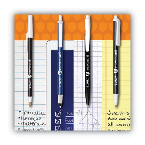 BIC Prevaguard Ballpoint Pen Retractable Medium 1 Mm Blue Ink Blue Barrel - School Supplies - BIC®