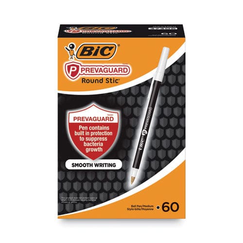 BIC Prevaguard Ballpoint Pen Stick Medium 1 Mm Black Ink/black Barrel 60/pack - School Supplies - BIC®