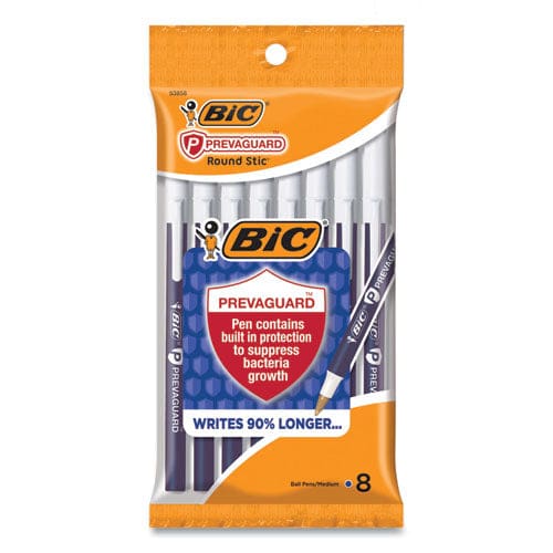 BIC Prevaguard Ballpoint Pen Stick Medium 1 Mm Blue Ink/blue Barrel 8/pack - School Supplies - BIC®