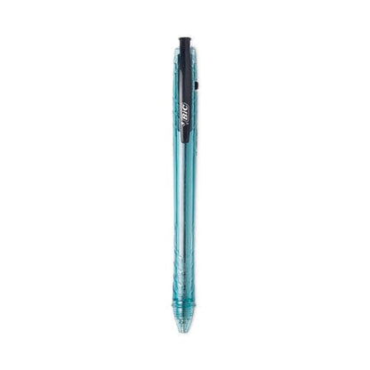 BIC Revolution Ocean Bound Ballpoint Pen Retractable Medium 1 Mm Black Ink/translucent Blue Barrel Dozen - School Supplies - BIC®