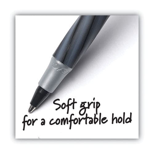 BIC Round Stic Grip Xtra Comfort Ballpoint Pen Stick Fine 0.8 Mm Red Ink Gray/red Barrel Dozen - School Supplies - BIC®