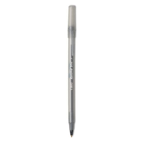 BIC Round Stic Xtra Life Ballpoint Pen Value Pack Stick Medium 1 Mm Black Ink Smoke Barrel 60/box - School Supplies - BIC®
