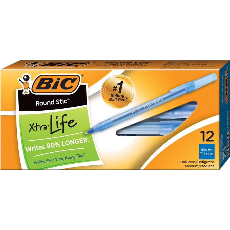 Bic Stick Pens Medium Blue 12/Pk (Pack of 12) - Pens - Bic Usa Inc