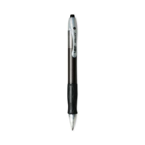 BIC Velocity Easy Glide Ballpoint Pen Retractable Medium 1 Mm Black Ink Translucent Black Barrel Dozen - School Supplies - BIC®