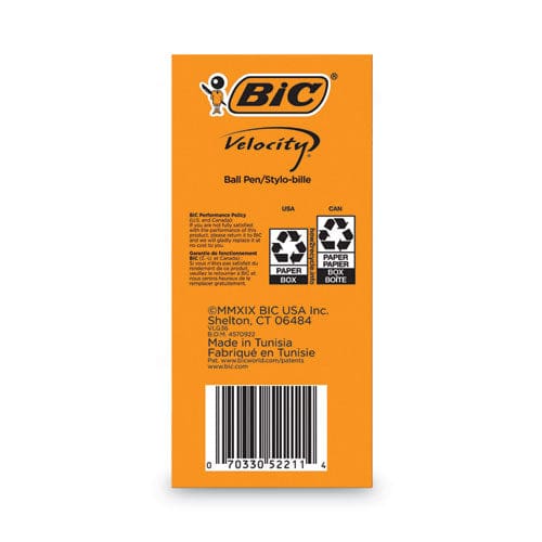 BIC Velocity Easy Glide Ballpoint Pen Value Pack Retractable Medium 1 Mm Blue Ink Blue Barrel 36/pack - School Supplies - BIC®