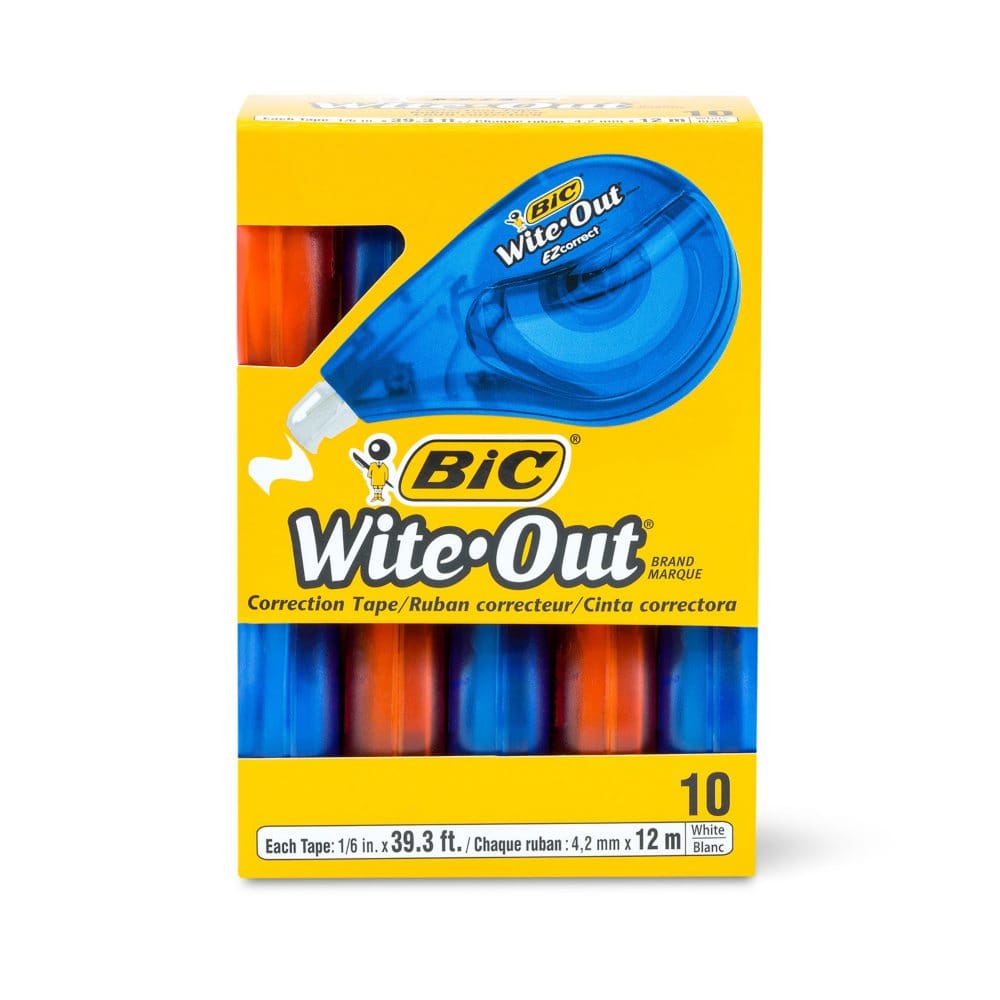 BIC Wite-Out EZ Correct Correction Tape Non-Refillable 1/6 x 472 10 pk. - Pens Pencils & Markers - BIC
