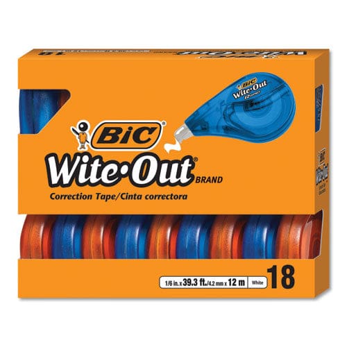 BIC Wite-out Ez Correct Correction Tape Non-refillable Blue/orange Applicators 0.17 X 472 2/pack - School Supplies - BIC®