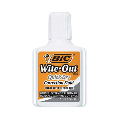 BIC Wite-out Quick Dry Correction Fluid 20 Ml Bottle White Dozen - School Supplies - BIC®
