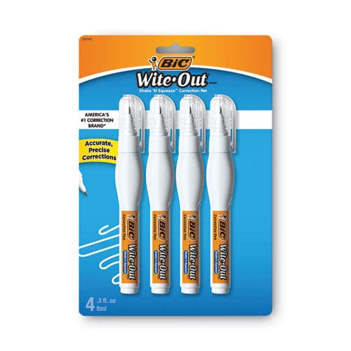 BIC Wite-out Shake ’n Squeeze Correction Pen 8 Ml White 4/pack - School Supplies - BIC®