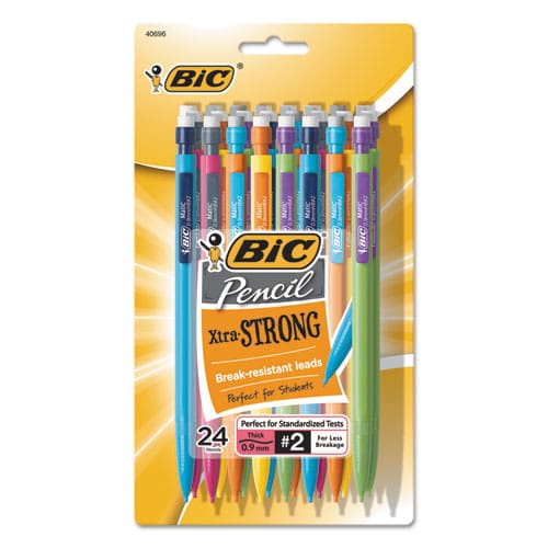 BIC Xtra-strong Mechanical Pencil Value Pack 0.9 Mm Hb (#2.5) Black Lead Assorted Barrel Colors 24/pack - School Supplies - BIC®