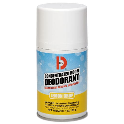 Big D Industries Metered Concentrated Room Deodorant Lemon Scent 7 Oz Aerosol Spray 12/carton - Janitorial & Sanitation - Big D Industries